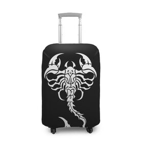 Чехол для чемодана 3D с принтом Скорпион в Белгороде, 86% полиэфир, 14% спандекс | двустороннее нанесение принта, прорези для ручек и колес | знак зодиака | природа. | ракообразные | скорпион | ядовитые существа