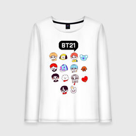 Женский лонгслив хлопок с принтом BTS / BT21 в Белгороде, 100% хлопок |  | bangtan sonyeondan | bts | bts love. | kpop | битиэс | бтс | кпоп | фанфик бтс | чон чонгук