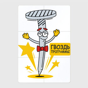 Магнитный плакат 2Х3 с принтом Гвоздь программы в Белгороде, Полимерный материал с магнитным слоем | 6 деталей размером 9*9 см | Тематика изображения на принте: гвоздь | гвоздь программы | надписи | приколы | юмор