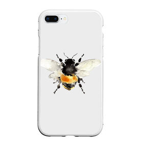 Чехол для iPhone 7Plus/8 Plus матовый с принтом Пчела в Белгороде, Силикон | Область печати: задняя сторона чехла, без боковых панелей | мёд | насекомое | оса | пчела | пчелы