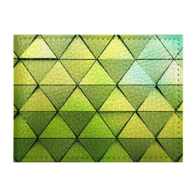 Обложка для студенческого билета с принтом Зелёные треугольники в Белгороде, натуральная кожа | Размер: 11*8 см; Печать на всей внешней стороне | геометрия | зелёный | текстура | треугольники | фигуры