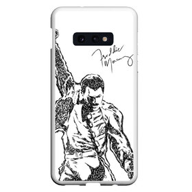 Чехол для Samsung S10E с принтом Freddie Mercury в Белгороде, Силикон | Область печати: задняя сторона чехла, без боковых панелей | Тематика изображения на принте: freddie mercury | queen | автограф | квин | фредди меркьюри