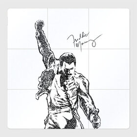 Магнитный плакат 3Х3 с принтом Freddie Mercury в Белгороде, Полимерный материал с магнитным слоем | 9 деталей размером 9*9 см | freddie mercury | queen | автограф | квин | фредди меркьюри