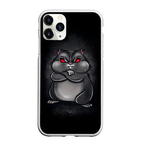 Чехол для iPhone 11 Pro матовый с принтом HAMSTER в Белгороде, Силикон |  | злое животное | злой хомяк | красные глаза | мышка | хомяк