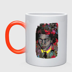 Кружка хамелеон с принтом Jean Michel Basquiat в Белгороде, керамика | меняет цвет при нагревании, емкость 330 мл | Тематика изображения на принте: art | eyes | guy | jean michel basquiat | глаза | жан мишель баския | искусство | парень