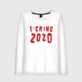 Женский лонгслив хлопок с принтом F*cking 2020 в Белгороде, 100% хлопок |  | 2020 | литл биг | новый год