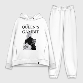 Женский костюм хлопок Oversize с принтом the queens gambit в Белгороде,  |  | the queens gambit | нетфликс | сериал | ход королевы