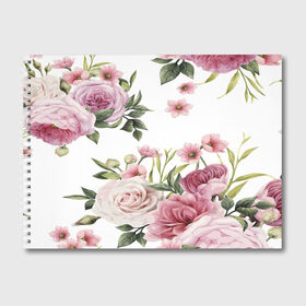 Альбом для рисования с принтом Розовые розы в Белгороде, 100% бумага
 | матовая бумага, плотность 200 мг. | Тематика изображения на принте: pink | rose | букет | розовое настроение | цветы