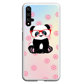 Чехол для Honor 20 с принтом Милая пандочка в Белгороде, Силикон | Область печати: задняя сторона чехла, без боковых панелей | маленькая панда | маленькая пандочк | милая панда | милая пандочка | панда | панда в красных очках | панда в очках | панда очки | панда сердечки | панда сердце | пандочка | пандочка в красных очках