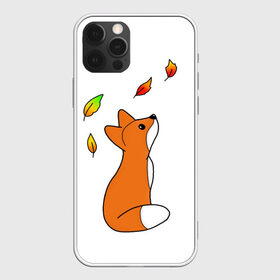 Чехол для iPhone 12 Pro Max с принтом Лиса С Листиками в Белгороде, Силикон |  | Тематика изображения на принте: лиса | листики | листья | лисы | оранжевая лиса | осенняя лиса | осень