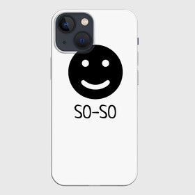 Чехол для iPhone 13 mini с принтом SO SO в Белгороде,  |  | bad smile | smile | сheerful smile
