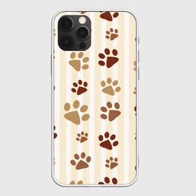 Чехол для iPhone 12 Pro Max с принтом Лапки в Белгороде, Силикон |  | Тематика изображения на принте: кот | кошка | кошки | лапки | следы | собака | собаки