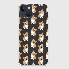 Чехол для iPhone 13 с принтом Корги малыши в Белгороде,  |  | baby | corgi | dog | kawaii | pattern | вельш корги | девочкам | детям | животные | каваи | корги | лапки | малыш | мальчикам | много собак | мордочка | мультяшный | персик | пес | песик | питомец | подарок | пушистый