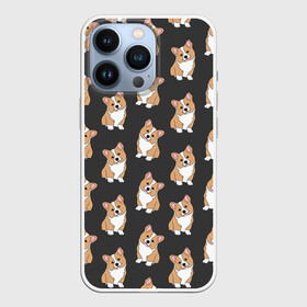 Чехол для iPhone 13 Pro с принтом Корги малыши в Белгороде,  |  | baby | corgi | dog | kawaii | pattern | вельш корги | девочкам | детям | животные | каваи | корги | лапки | малыш | мальчикам | много собак | мордочка | мультяшный | персик | пес | песик | питомец | подарок | пушистый