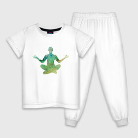 Детская пижама хлопок с принтом Йога тайм в Белгороде, 100% хлопок |  брюки и футболка прямого кроя, без карманов, на брюках мягкая резинка на поясе и по низу штанин
 | Тематика изображения на принте: здоровье | йога | кундалини | медитация | релаксация | тело | фитнес | энергия