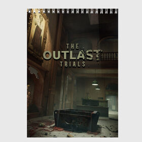 Скетчбук с принтом The Outlast Trials в Белгороде, 100% бумага
 | 48 листов, плотность листов — 100 г/м2, плотность картонной обложки — 250 г/м2. Листы скреплены сверху удобной пружинной спиралью | Тематика изображения на принте: game | games | horror | outlast | the outlast trials | аутласт | аутласт триалс | игра | игры | ужасы | хоррор