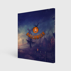 Холст квадратный с принтом Halloween  Pumpkin в Белгороде, 100% ПВХ |  | halloween | halloween  pumpkin | pumpkin | хэллоуин | хэллоуин тыква