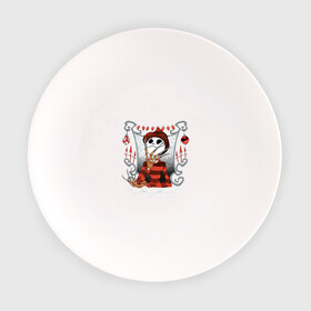 Тарелка с принтом Джек Крюгер в Белгороде, фарфор | диаметр - 210 мм
диаметр для нанесения принта - 120 мм | Тематика изображения на принте: арт | крюгер | рисунок | тыквенная голова | фредди крюгер
