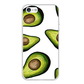 Чехол для iPhone 5/5S матовый с принтом Авокадо в Белгороде, Силикон | Область печати: задняя сторона чехла, без боковых панелей | avocado | fruit | авокадо | овощ | фрукт