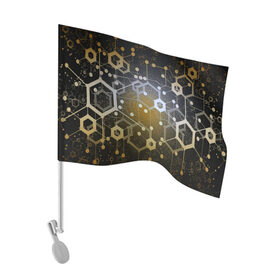 Флаг для автомобиля с принтом Blockchain технология в Белгороде, 100% полиэстер | Размер: 30*21 см | blockchain | crypto | блокчейн | крипто | технология