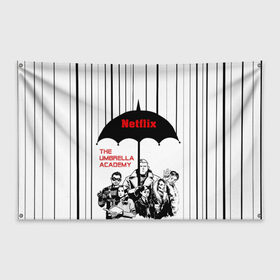Флаг-баннер с принтом The Umbrella Academy Season 3 в Белгороде, 100% полиэстер | размер 67 х 109 см, плотность ткани — 95 г/м2; по краям флага есть четыре люверса для крепления | netflix | rain | superheroes | the umbrella academy | tv series | umbrella | академия амбрелла | дождь | зонтик | нетфликс | сериал | супергерои