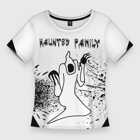 Женская футболка 3D Slim с принтом KIZARU: HAUNTED FAMILY. в Белгороде,  |  | born to trap | haunted family | kizaru | rep | кизару | музыка | олег нечипоренко | репер | рэп | хантед фэмили