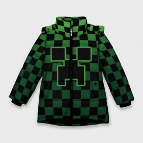 Зимняя куртка для девочек 3D с принтом Minecraft в Белгороде, ткань верха — 100% полиэстер; подклад — 100% полиэстер, утеплитель — 100% полиэстер. | длина ниже бедра, удлиненная спинка, воротник стойка и отстегивающийся капюшон. Есть боковые карманы с листочкой на кнопках, утяжки по низу изделия и внутренний карман на молнии. 

Предусмотрены светоотражающий принт на спинке, радужный светоотражающий элемент на пуллере молнии и на резинке для утяжки. | alex | creeper | minecraft | steve | алекс | блок | вызыватель | зомби | игра | крипер | майнкрафт | победитель | приключения | свинья | стив