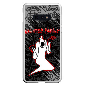 Чехол для Samsung S10E с принтом HAUNTED FAMILY в Белгороде, Силикон | Область печати: задняя сторона чехла, без боковых панелей | Тематика изображения на принте: born to trap | haunted family | kizaru | rap | борн ту треп | кизару | музыка. | русский реп