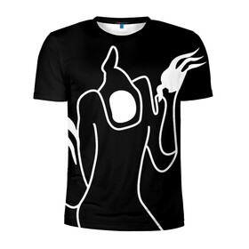 Мужская футболка 3D спортивная с принтом Haunted Family в Белгороде, 100% полиэстер с улучшенными характеристиками | приталенный силуэт, круглая горловина, широкие плечи, сужается к линии бедра | haunted family | kizaru | rap | кизару | рэп | хип хоп