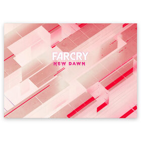 Поздравительная открытка с принтом FARCRY / ФАРКРАЙ (S) в Белгороде, 100% бумага | плотность бумаги 280 г/м2, матовая, на обратной стороне линовка и место для марки
 | far cry | far cry 5 | far cry new dawn | farcry | fc 5 | fc5 | game | new dawn | игры | постапокалипсис | фар край | фар край 5