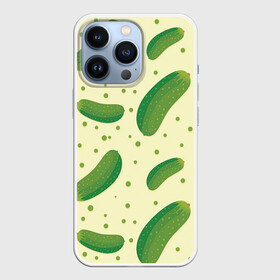 Чехол для iPhone 13 Pro с принтом Огурчики в Белгороде,  |  | Тематика изображения на принте: арт | еда | лето | овощ | овощи | огурец | огурцы | огурчик | огурчики | рисунок