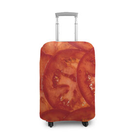 Чехол для чемодана 3D с принтом Помидорки в Белгороде, 86% полиэфир, 14% спандекс | двустороннее нанесение принта, прорези для ручек и колес | арт | еда | лето | овощ | овощи | помидор | помидорки | помидоры | рисунок | томат | томаты