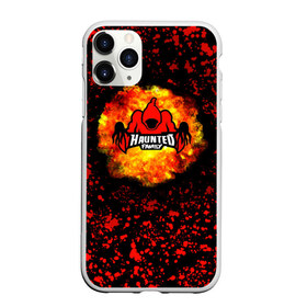 Чехол для iPhone 11 Pro Max матовый с принтом Haunted Family в Белгороде, Силикон |  | blot | dark | explosion | haunted family | haunted family lettering | haunted family print | red | red blots | red spots | взрыв | клякса | красные кляксы | красные пятна | красный | надпись haunted family | принт haunted family