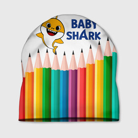 Шапка 3D с принтом Baby Shark в Белгороде, 100% полиэстер | универсальный размер, печать по всей поверхности изделия | baby | baby shark | shark | акула | анимация | бэби | бэби шарк | дети | мультфильм | песня | ребенок | шарк