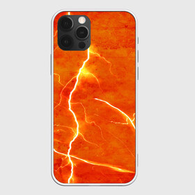 Чехол для iPhone 12 Pro Max с принтом Молния в Белгороде, Силикон |  | Тематика изображения на принте: гроза | гром | молния | оранжевый | разряд молнии | свет