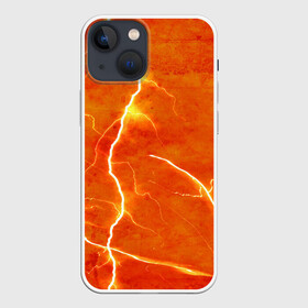 Чехол для iPhone 13 mini с принтом Молния в Белгороде,  |  | гроза | гром | молния | оранжевый | разряд молнии | свет