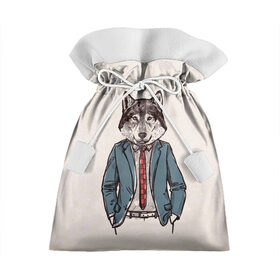 Подарочный 3D мешок с принтом ХИПСТЕР ВОЛК в Белгороде, 100% полиэстер | Размер: 29*39 см | Тематика изображения на принте: alter ego | always be yourself | be positive | big | fashion | fashion man | hipster | wolf | wolfs | волк | галстук | животные | пиджак | собака | хипстер | я есть стиль