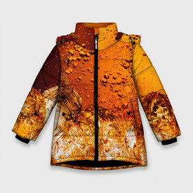 Зимняя куртка для девочек 3D с принтом КОЛА В СТАКАНЕ в Белгороде, ткань верха — 100% полиэстер; подклад — 100% полиэстер, утеплитель — 100% полиэстер. | длина ниже бедра, удлиненная спинка, воротник стойка и отстегивающийся капюшон. Есть боковые карманы с листочкой на кнопках, утяжки по низу изделия и внутренний карман на молнии. 

Предусмотрены светоотражающий принт на спинке, радужный светоотражающий элемент на пуллере молнии и на резинке для утяжки. | cola | colla | кола | колла | напитки | пузыри
