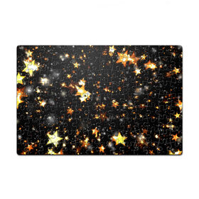 Пазл магнитный 126 элементов с принтом Звезды боке в Белгороде, полимерный материал с магнитным слоем | 126 деталей, размер изделия —  180*270 мм | star | боке | звезда | звезды | золотые звезды