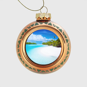 Стеклянный ёлочный шар с принтом Пляж в Белгороде, Стекло | Диаметр: 80 мм | Тематика изображения на принте: жара | море | пляж | райский пляж | солнце