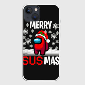 Чехол для iPhone 13 с принтом Merry Sus Mas в Белгороде,  |  | 2021 | among us | impostor | space mafia | sus.puffballs united | амонг ас | глитч | е | игра | импостор | инопланетянunicorn | инопланетяне | инопланетянин | маска | надпись | новогодний амонг ас | с новым годом | самозванец