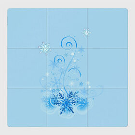 Магнитный плакат 3Х3 с принтом Зимние узоры в Белгороде, Полимерный материал с магнитным слоем | 9 деталей размером 9*9 см | зима | зимний узор | снег. | снежинки | узоры