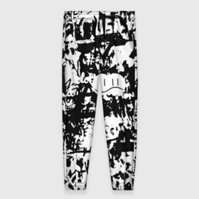 Женские брюки 3D с принтом Graffiti в Белгороде, полиэстер 100% | прямой крой, два кармана без застежек по бокам, с мягкой трикотажной резинкой на поясе и по низу штанин. В поясе для дополнительного комфорта — широкие завязки | graffiti | английский | граффити | искусство | надписи | рисунок | стена | текстура | уличный
