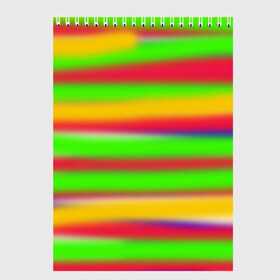 Скетчбук с принтом Яркая Яркость в Белгороде, 100% бумага
 | 48 листов, плотность листов — 100 г/м2, плотность картонной обложки — 250 г/м2. Листы скреплены сверху удобной пружинной спиралью | краски | полосы | популярное | радуга | разноцветная | цвета | яркая