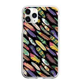 Чехол для iPhone 11 Pro Max матовый с принтом Feathers в Белгороде, Силикон |  | color | cool | fashion | feather | hipster | круто | мода | перо | хипстер | цвет