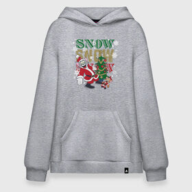 Худи SuperOversize хлопок с принтом Snow Snow Snow в Белгороде, 70% хлопок, 30% полиэстер, мягкий начес внутри | карман-кенгуру, эластичная резинка на манжетах и по нижней кромке, двухслойный капюшон
 | tom and jerry | vdkimel | warner bros | том и джерри