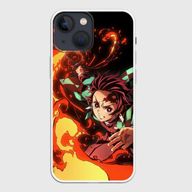 Чехол для iPhone 13 mini с принтом ТАНДЖИРО в Белгороде,  |  | anime | demon slayer | kimetsu no yaiba | аниме | бесконечный поезд | зеницу | иноске | иноске хашибира | клинок | клинок рассекающий демонов | манга | недзуко | незука | незуко | нэзуко | рассекающий демонов | тамаё