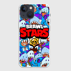 Чехол для iPhone 13 mini с принтом BRAWL STARS LEON SHARK в Белгороде,  |  | 8 bit | brawl stars | crow | crow phoenix. | leon | leon shark | бравл старс | браво старс | ворон | игра бравл | леон | леон шарк | оборотень