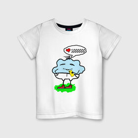 Детская футболка хлопок с принтом Тучка Блогер в Белгороде, 100% хлопок | круглый вырез горловины, полуприлегающий силуэт, длина до линии бедер | блогер | туча | тучка