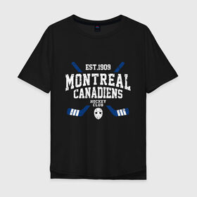 Мужская футболка хлопок Oversize с принтом Монреаль Канадиенс в Белгороде, 100% хлопок | свободный крой, круглый ворот, “спинка” длиннее передней части | canadiens | hockey | montreal | montreal canadiens | nhl | usa | канадиенс | монреаль | монреаль канадиенс | нхл | спорт | сша | хоккей | шайба